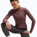 Felpa da allenamento da donna Nike One Fitted Dri-Fit Full-Zip burgundy tattoo/white 4