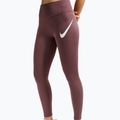 Leggings da corsa donna Nike Tempo Swoosh Run High-Waisted 7/8 tattoo/white