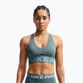 Reggiseno sportivo Nike Pro Sculpt Medium Support mineral slate/denim turquoise/white