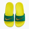 Ciabatte per bambini Nike Coffee malachite/sonic yellow/metallic gold 3