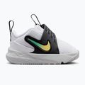 Scarpe per bambini Nike Team Hustle D 12 white/black/clear emerald/topaz gold