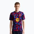 Maglietta da calcio da uomo Nike FC Barcelona Dri-Fit Pre-Match noble red/mineral yellow