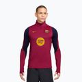 Felpa da calcio da uomo Nike FC Barcelona Strike Soccer Drill Top noble red/mineral yellow/mineral yellow