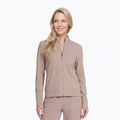 Felpa donna SKECHERS GO Luxe Rib Everyday Full Zip taupe/brown
