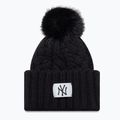 Berretto invernale donna New Era Cable Wide New York Yankees nero