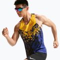 Maglietta da corsa da uomo Nike AeroSwift Dri-Fit ADV Singlet citron pulse/lapis/bright crimson 4