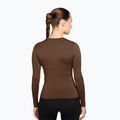 Longsleeve da allenamento da donna Nike One Fitted cacao wow/white 2