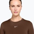 Longsleeve da allenamento da donna Nike One Fitted cacao wow/white 3