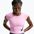 Maglia da running da donna Nike Tempo Swoosh Run Dri-Fit pink rise/pink rise/old royal