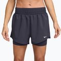 Pantaloncini da donna Nike One Dri-Fit High-Waisted 3" 2In1 gridiron/white
