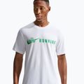 Maglia da corsa da uomo Nike Dri-Fit Running T-Shirt white/green spark 4