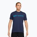 Maglia da corsa da uomo Nike Dri-Fit Running T-Shirt midnight navy/light current blue