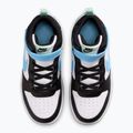 Scarpe per bambini Nike Court Borough Mid 2 white/black/arctic green/football blue 4