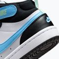 Scarpe per bambini Nike Court Borough Mid 2 white/black/arctic green/football blue 6