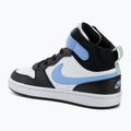 Scarpe per bambini Nike Court Borough Mid 2 white/black/arctic green/football blue 3