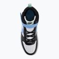 Scarpe per bambini Nike Court Borough Mid 2 white/black/arctic green/football blue 5