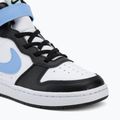 Scarpe per bambini Nike Court Borough Mid 2 white/black/arctic green/football blue 7