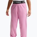 Pantaloni per bambini Nike Pro Fleece pink rise/pink rise/black/white 3