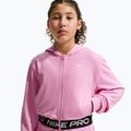 Felpa bambini Nike Pro Fleece pink rise/pink rise/black/white 3