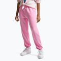 Pantaloni per bambini Nike Sportswear Studio Fleece pink rise/white