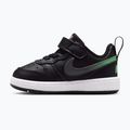 Scarpe per bambini Nike Court Borough Low black/smoke grey/white/illusion green 2