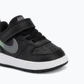 Scarpe per bambini Nike Court Borough Low black/smoke grey/white/illusion green 7