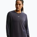 Longsleeve da allenamento da donna Nike One Relaxed Dri-Fit gridiron/white 4