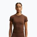 Maglia da allenamento donna Nike Pro Seamless Dri-Fit SS cacao wow