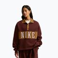 Felpa donna Nike Studio Fleece Medium Weight mystic dates/light british tan/sail