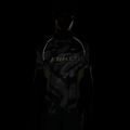 Maglia da corsa da uomo Nike Dri-FIT Printed SS smoke grey/black/light lemon twist 7