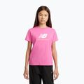 Maglietta per bambini New Balance Jersey Stacked Logo Tee pink satin