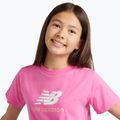 Maglietta per bambini New Balance Jersey Stacked Logo Tee pink satin 5