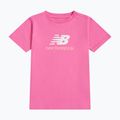 Maglietta per bambini New Balance Jersey Stacked Logo Tee pink satin 6