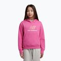 Felpa per bambini New Balance FT Stacked Logo Hoodie pink satin