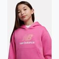 Felpa per bambini New Balance FT Stacked Logo Hoodie pink satin 5