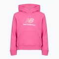Felpa per bambini New Balance FT Stacked Logo Hoodie pink satin 7