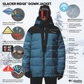Giacca da sci da uomo Columbia Glacier Ridge Down phoenix blue/black 15
