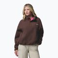 Pile donna Columbia Helvetia II Cropped Half Snap Fleece tobacco