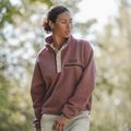 Pile donna Columbia Helvetia II Cropped Half Snap Fleece antique mauve/mineral pink 8