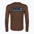 Longsleeve da uomo Patagonia Cap Cool Daily Boardshort Logo LS berm brown - light berm brown x-dye 2