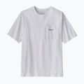 T-shirt da uomo Patagonia Boardshort Logo Pocket Responsibili fiber white