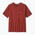 T-shirt da uomo Patagonia Boardshort Logo Pocket Responsibili rusty red