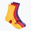 Calze HOKA Quarter Run Sock 3-Pack egg yolk/cerise/virtual violet