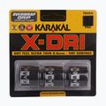 Grip per racchetta da squash Karakal X-Dri Grip 3 pezzi nero.