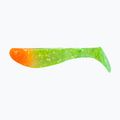 Esca in gomma relax Zoccolo 2,5 Testa 4 pezzi chartreuse/hologram glitter arancio/silver glitter