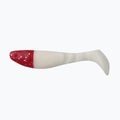 Esca in gomma Relax Hoof 3 Head 4 pezzi bianco rosso/argento glitterato