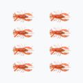 Relax Crawfish 1 Esca in gomma laminata 8 pezzi arancio oliva/nero glitterato