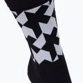 Calzini da ciclismo ASSOS Monogram bianco/nero 3