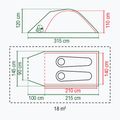 Tenda da campeggio Coleman Darwin 2+ per 2 persone, nero/grigio 2