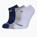 Babolat Calzini invisibili 3 paia bianco/estate blu/grigio